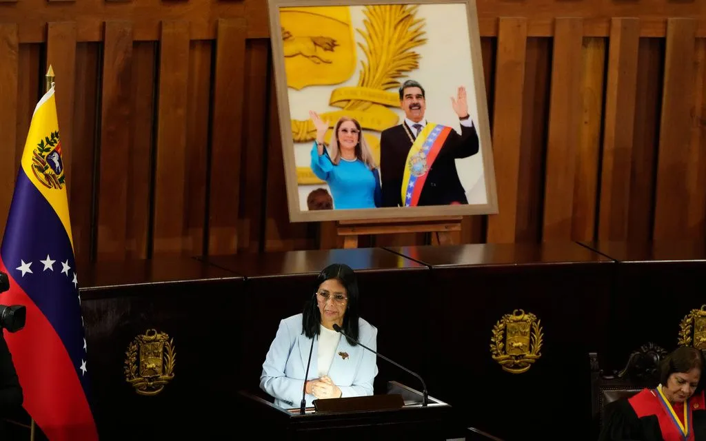 Bà Delcy Rodriguez hiện là Tổng thống lâm thời Venezuela (Ảnh: AP)