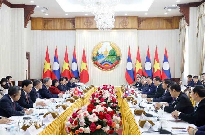 Việt Nam-L&agrave;o đẩy mạnh hợp t&aacute;c to&agrave;n diện, tăng cường gắn kết chiến lược - Ảnh 1.