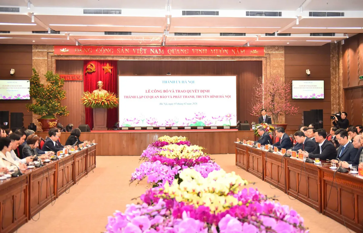 C&ocirc;ng bố quyết định th&agrave;nh lập cơ quan Cơ quan B&aacute;o v&agrave; Ph&aacute;t thanh, Truyền h&igrave;nh H&agrave; Nội - Ảnh 1.