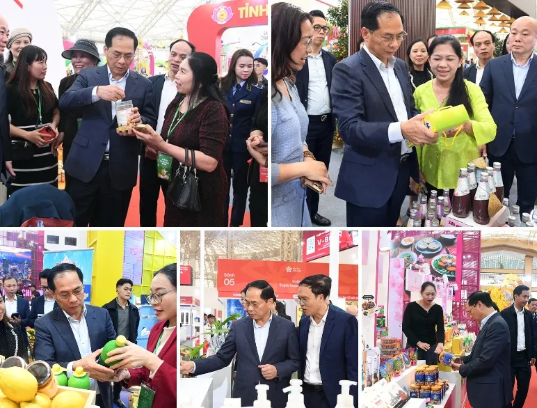Ph&oacute; Thủ tướng B&ugrave;i Thanh Sơn tham quan, mua h&agrave;ng tại Hội chợ m&ugrave;a Xu&acirc;n 2026 - Ảnh 1.