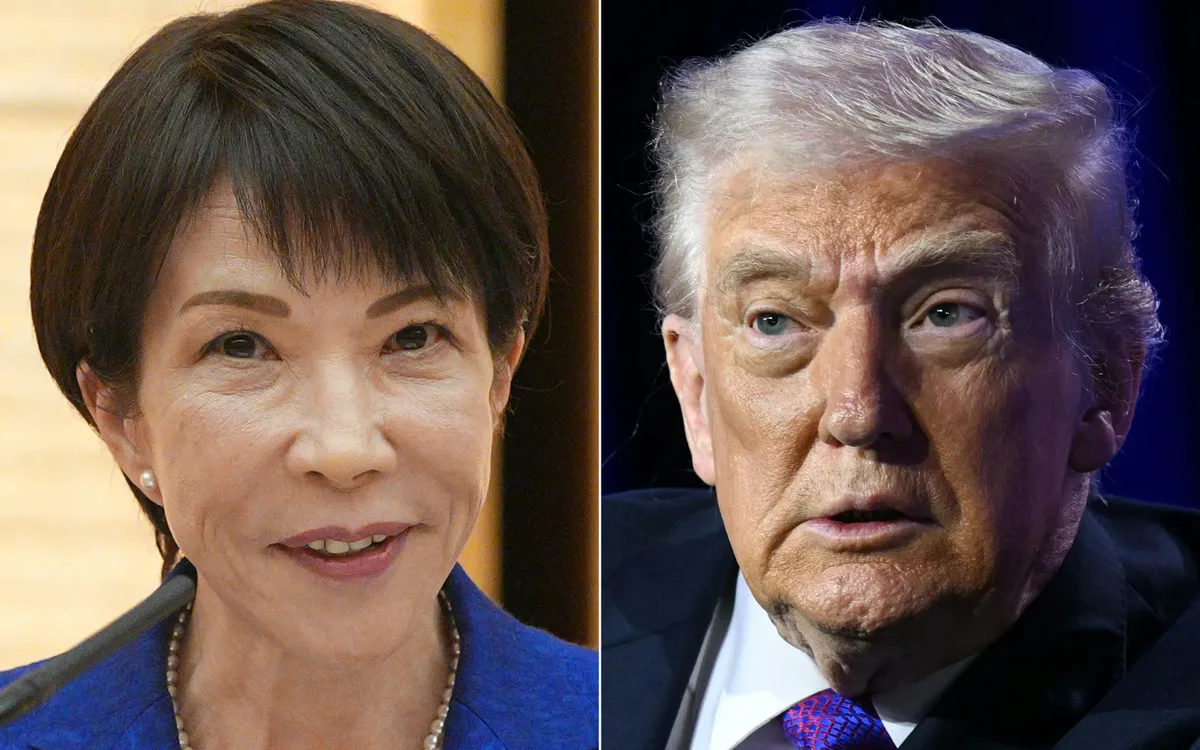 Thủ tướng Nhật Bản Takaichi Sanae và Tổng thống Mỹ Donald Trump (Ảnh: AFP)