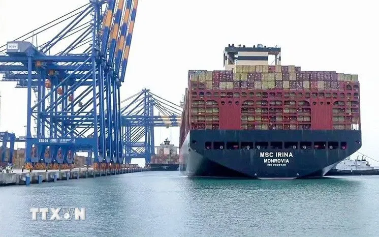 Cảng hàng hóa ở Thiruvananthapuram, Ấn Độ. (Ảnh: ANI/TTXVN)