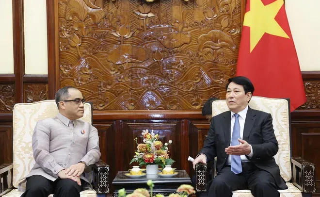 Chủ tịch nước Lương Cường tiếp Đại sứ Indonesia v&agrave; Philippines tr&igrave;nh Quốc thư- Ảnh 1.