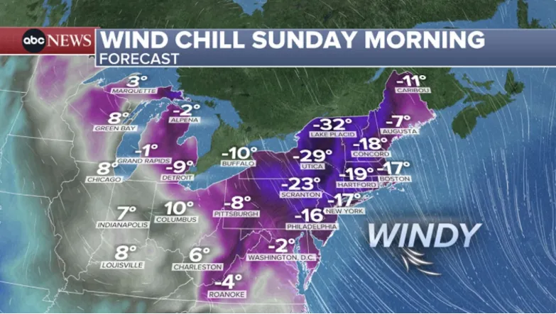 Hàng chục triệu người Mỹ đối mặt đợt rét đậm nguy hiểm tràn vào khu vực Bờ Đông - Ảnh 2. Hàng chục triệu người Mỹ đối mặt đợt rét đậm nguy hiểm tràn vào khu vực Bờ Đông - Ảnh 2.