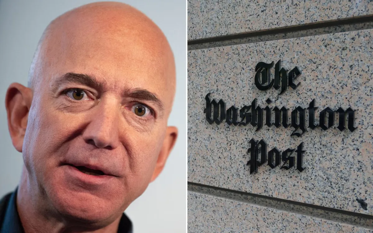 Tỷ phú Jeff Bezos đã mua báo Washington Post vào năm 2013 thông qua công ty tư nhân Nash Holdings, với giá khoảng 250 triệu USD (Ảnh: AFP)