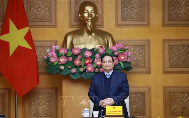 Thủ tướng Phạm Minh Chính tiếp Đoàn các tổ chức, doanh nghiệp của Nhật Bản. Ảnh: Dương Giang/TTXVN