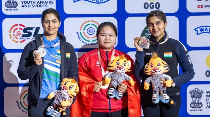 Nguyễn Th&ugrave;y Trang hạ xạ thủ chủ nh&agrave;, gi&agrave;nh HCV 25m s&uacute;ng ngắn thể thao nữ ch&acirc;u &Aacute; 2026- Ảnh 1.