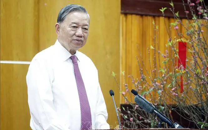 Tổng Bí thư Tô Lâm phát biểu. Ảnh: Thống Nhất/TTXVN