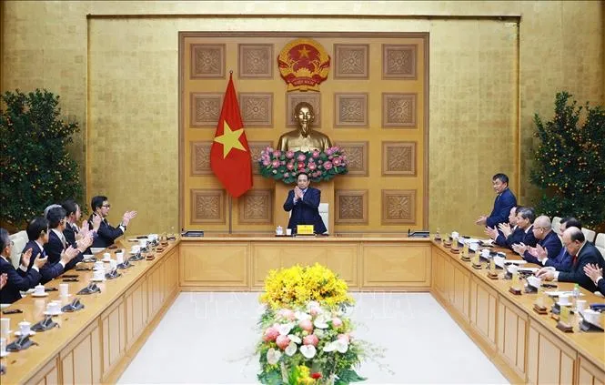 Thủ tướng tiếp 37 doanh nghiệp Nhật Bản, nhấn mạnh ưu ti&ecirc;n đầu tư xanh v&agrave; c&ocirc;ng nghệ cao- Ảnh 1.