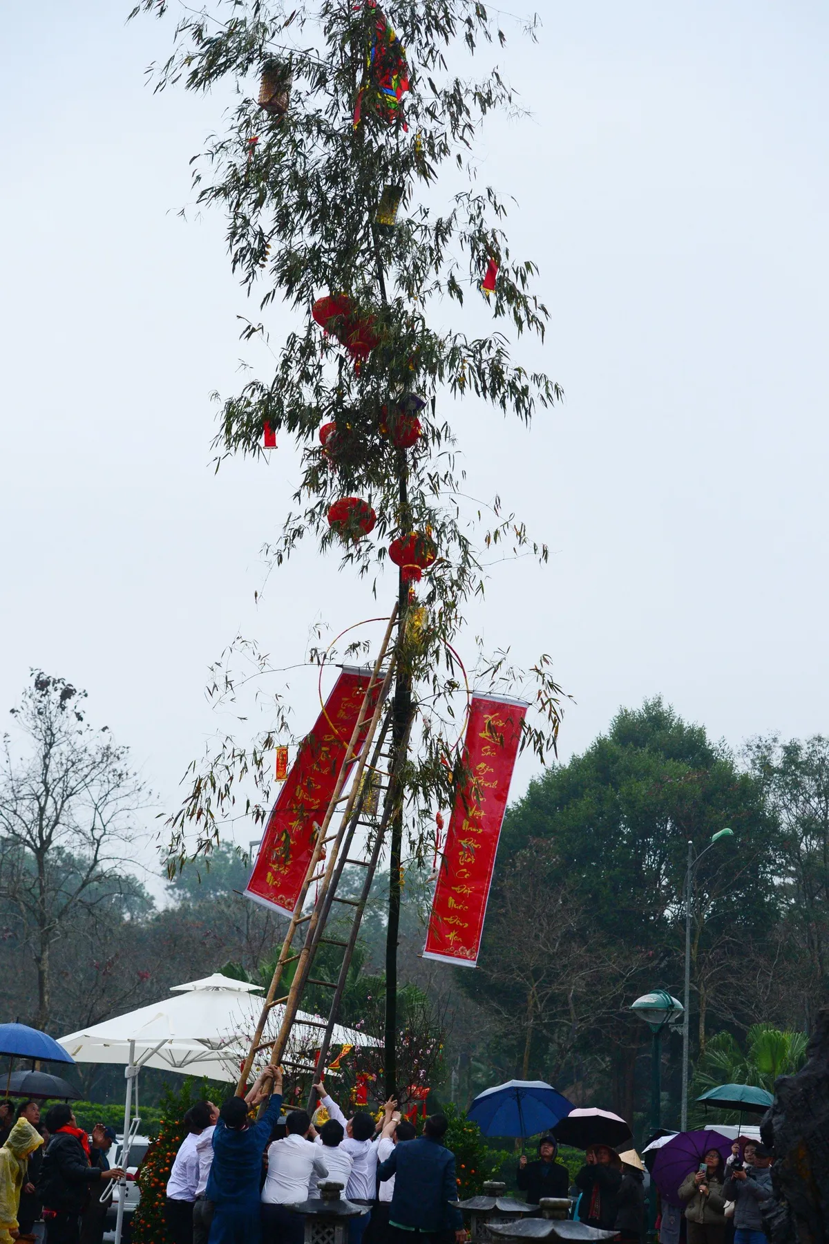 Giữ hồn d&acirc;n tộc qua phong tục dựng c&acirc;y n&ecirc;u ng&agrave;y Tết - Ảnh 4.