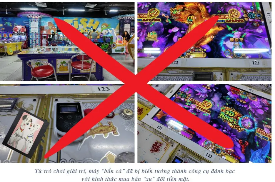 Triệt ph&aacute; nh&oacute;m tổ chức đ&aacute;nh bạc bằng game &ldquo;bắn c&aacute;&rdquo;, &ldquo;Tề thi&ecirc;n&rdquo; tại trung t&acirc;m thương mại- Ảnh 2.