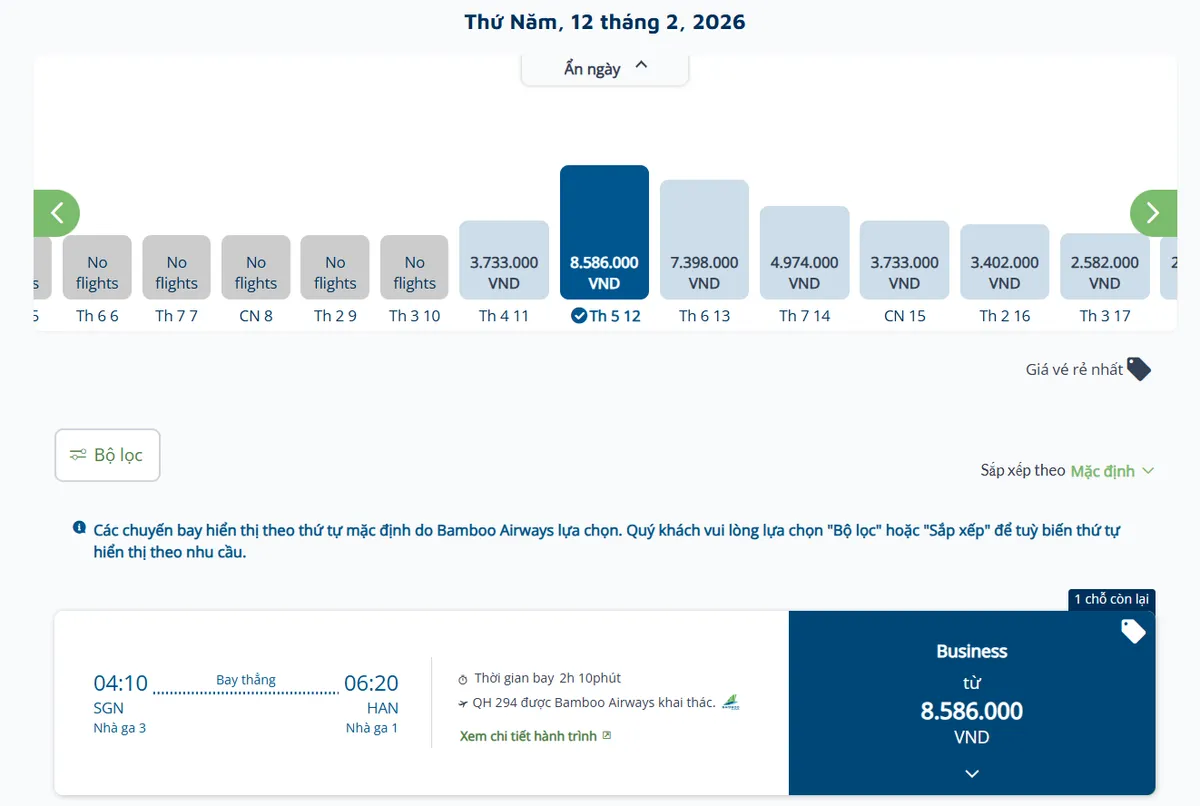 V&eacute; m&aacute;y bay khứ hồi Th&agrave;nh phố Hồ Ch&iacute; Minh - H&agrave; Nội chạm ngưỡng 20 triệu đồng - Ảnh 3.