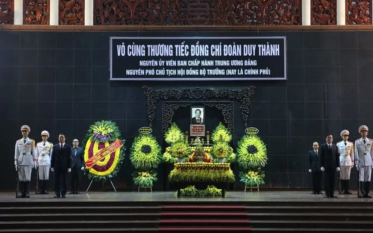 Lễ tang cấp Nhà nước nguyên Phó Chủ tịch Hội đồng Bộ trưởng Đoàn Duy Thành được tổ chức trọng thể vào sáng 12/2/2026 - Ảnh: VGP/Nguyễn Hoàng