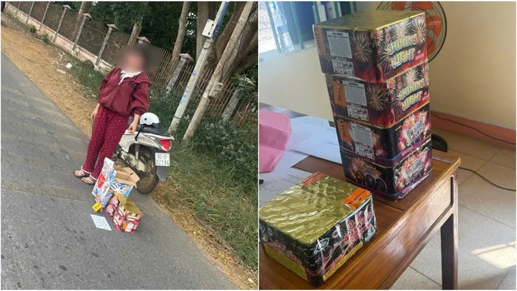 Phát hiện 4 hộp pháo nổ giấu trong thùng bia Tiger- Ảnh 1. Phát hiện 4 hộp pháo nổ giấu trong thùng bia Tiger- Ảnh 1.