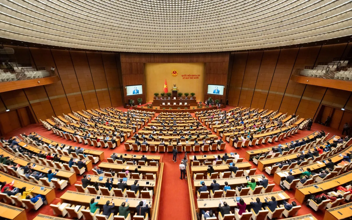 Một phiên họp của Quốc hội khóa XV