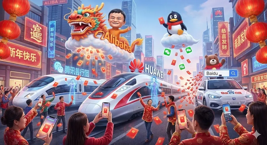 Big Tech Trung Quốc “đốt tiền” lì xì, tặng xe để giành người dùng AI dịp Tết- Ảnh 1. Big Tech Trung Quốc “đốt tiền” lì xì, tặng xe để giành người dùng AI dịp Tết- Ảnh 1.