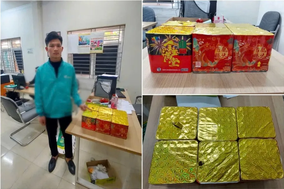 H&agrave; Nội: Nam thanh ni&ecirc;n bị bắt v&igrave; t&agrave;ng trữ 9kg ph&aacute;o nổ- Ảnh 1.