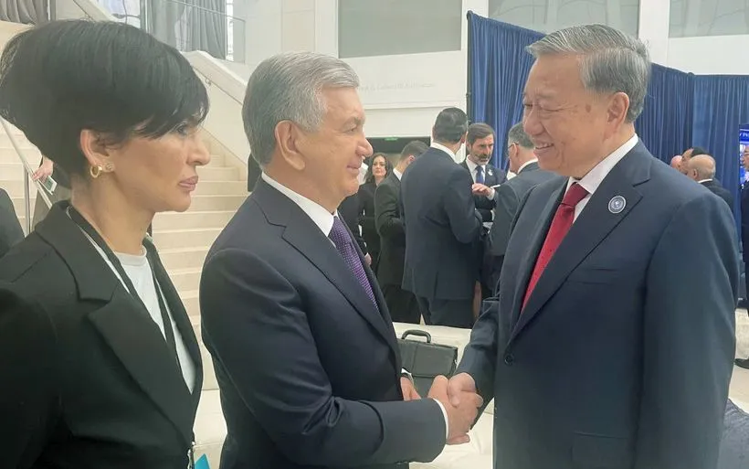 Tổng Bí thư Tô Lâm gặp lãnh đạo các nước nhân dịp tham dự cuộc họp khai mạc Hội đồng Hòa bình về Gaza. Ảnh: TTXVN