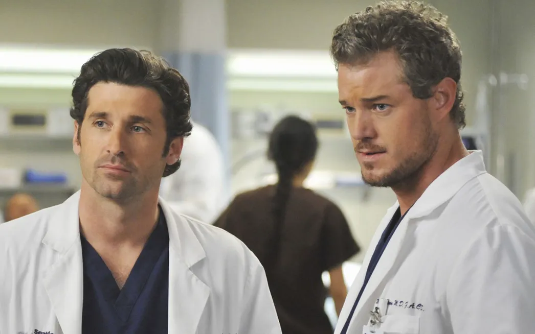 Patrick Dempsey và Eric Dane trong một cảnh phim "Grey's Anatomy". (Ảnh: ABC)