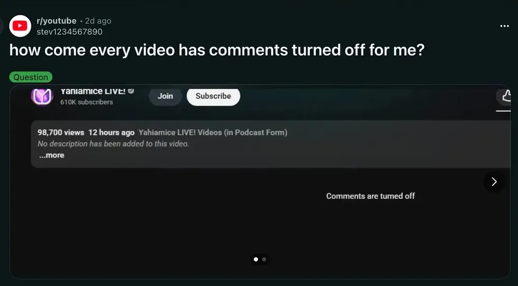 YouTube bị phản &aacute;nh chặn b&igrave;nh luận khi ph&aacute;t hiện người d&ugrave;ng d&ugrave;ng tr&igrave;nh chặn quảng c&aacute;o- Ảnh 1.