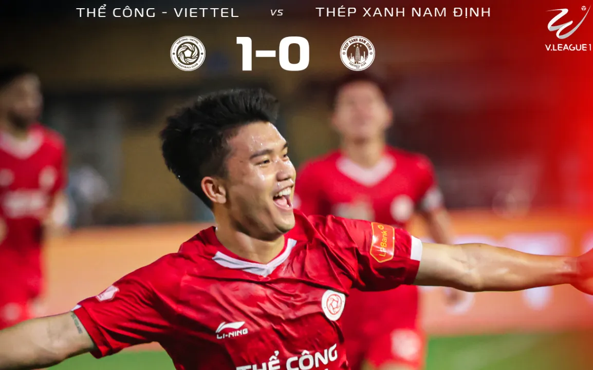 Trận đấu trên sân Hàng Đẫy, Hà Nội diễn ra căng thẳng với chiến thắng cuối cùng thuộc về Thể Công Viettel (Ảnh: Thể Công Viettel FC)