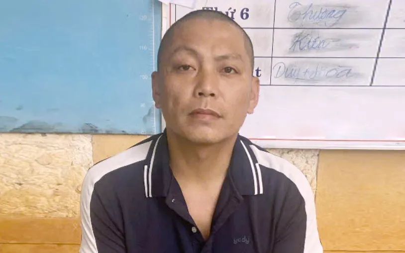 Nguyễn Anh Hào tại cơ quan Công an.