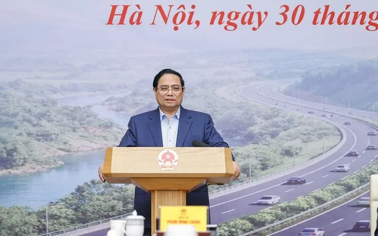 Thủ tướng Phạm Minh Chính, Trưởng Ban Chỉ đạo Nhà nước các công trình, dự án quan trọng quốc gia, trọng điểm ngành GTVT, chủ trì phiên họp thứ 23 của Ban Chỉ đạo - Ảnh: VGP/Nhật Bắc