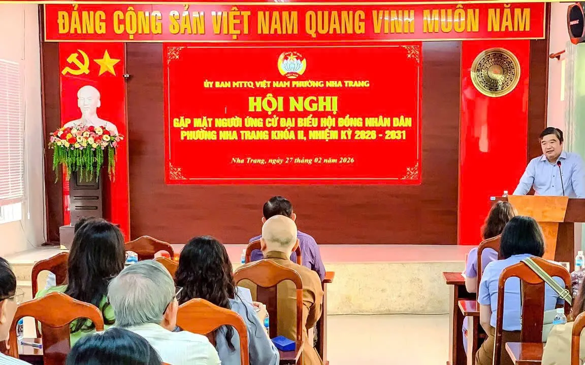 Phường Nha Trang gặp mặt người ứng cử Đại biểu Hội đồng nhân dân phường, nhiệm kì 2026 -2031.