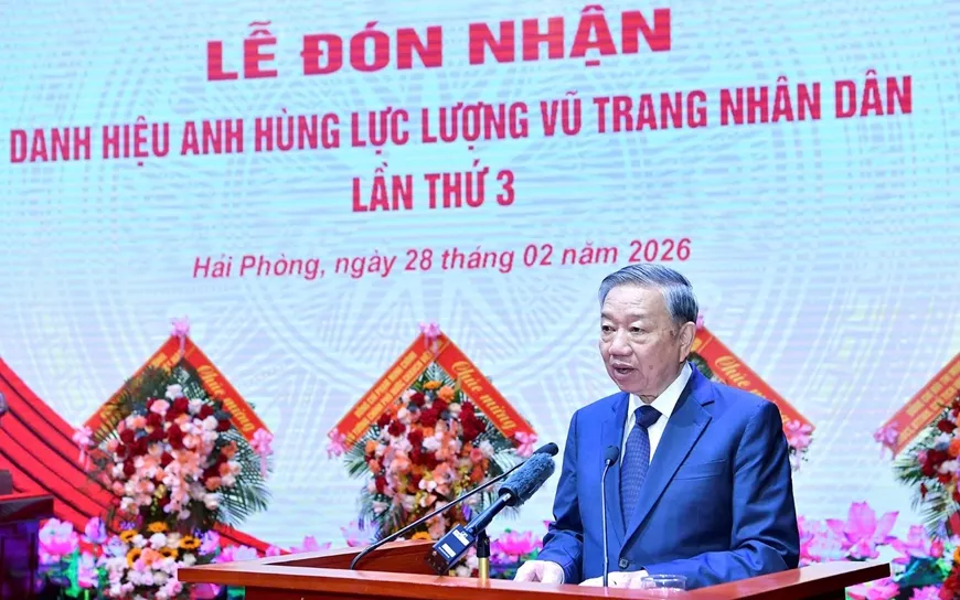 Ph&aacute;t biểu của Tổng B&iacute; thư T&ocirc; L&acirc;m tại Lễ đ&oacute;n nhận Danh hiệu Anh h&ugrave;ng Lực lượng vũ trang nh&acirc;n d&acirc;n của Qu&acirc;n chủng Hải qu&acirc;n - Ảnh 1.