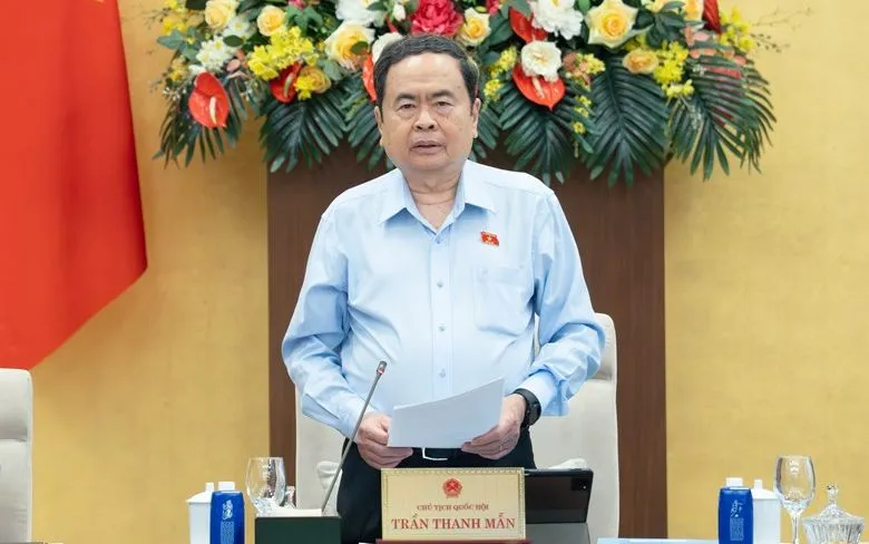 Chủ tịch Quốc hội Trần Thanh Mẫn phát biểu khai mạc phiên họp thứ 55 của UBTVQH