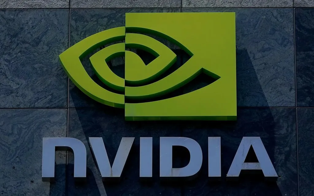 Biển hiệu văn phòng Nvidia tại Santa Clara, California, ngày 31/5/2023. (Ảnh: AP)