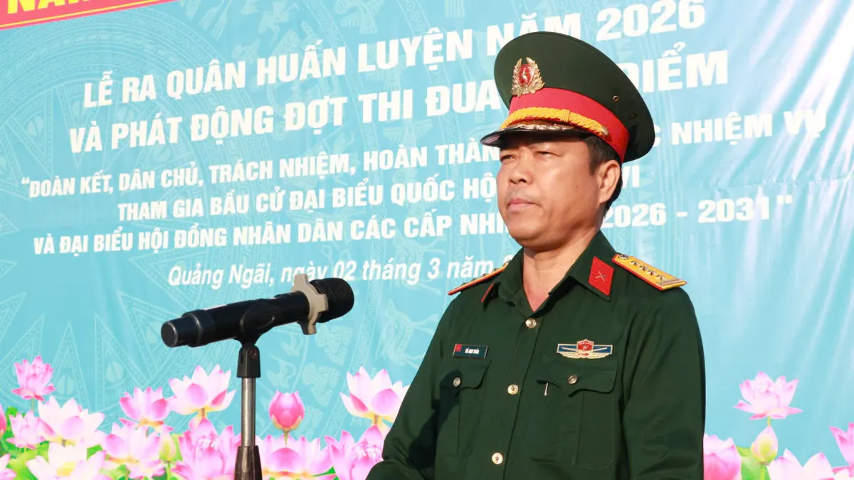 Quảng Ngãi: Ban Chỉ huy Phòng thủ khu vực 5 - Đức Phổ thi đua bảo đảm an toàn bầu cử - Ảnh 1.