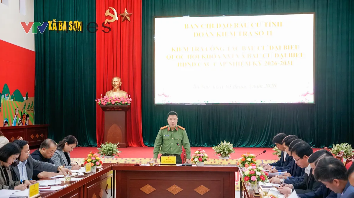 Gi&aacute;m đốc C&ocirc;ng an Lạng Sơn kiểm tra c&ocirc;ng t&aacute;c chuẩn bị bầu cử tại 4 x&atilde; tr&ecirc;n địa b&agrave;n tỉnh - Ảnh 2.