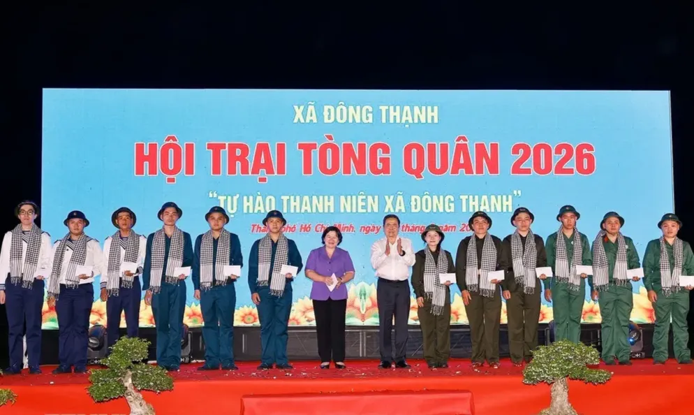 Chủ tịch Quốc hội dự Hội trại t&ograve;ng qu&acirc;n x&atilde; Đ&ocirc;ng Thạnh năm 2026- Ảnh 1.