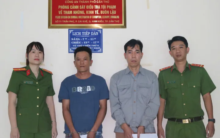 Nghiệp và Lúa tại cơ quan công an.