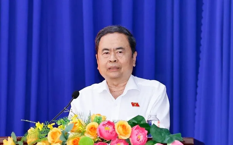 Chủ tịch Quốc hội Trần Thanh Mẫn phát biểu. 