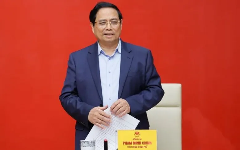 Bí thư Đảng ủy Chính phủ, Thủ tướng Chính phủ Phạm Minh Chính phát biểu tại Hội nghị - Ảnh: VGP/Nhật Bắc