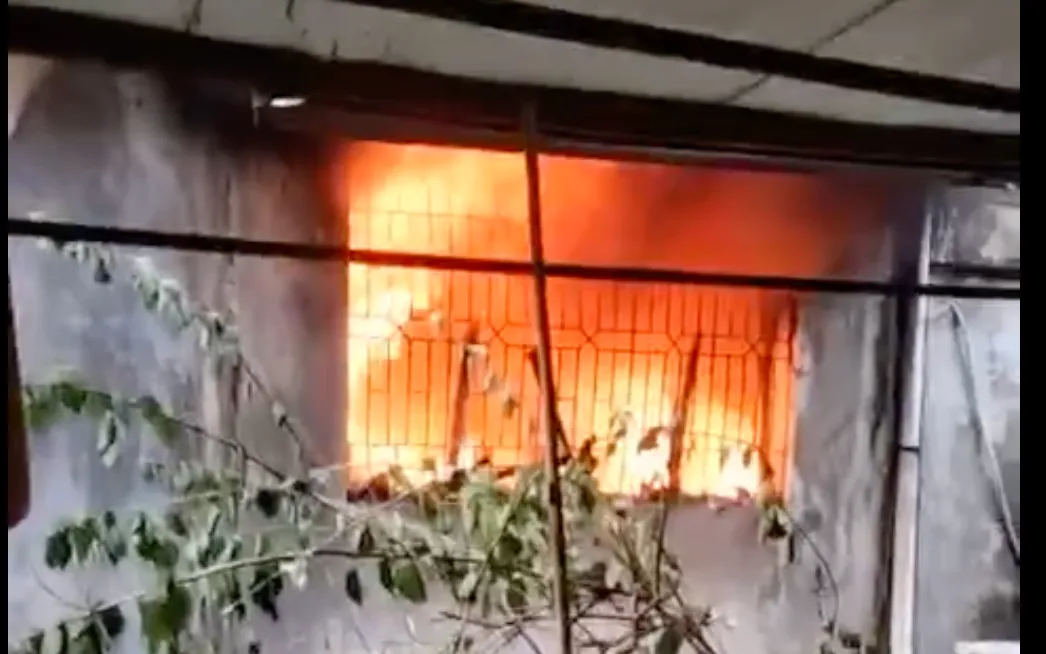 Hiện trường vụ cháy. (Ảnh: Người dân cung cấp)