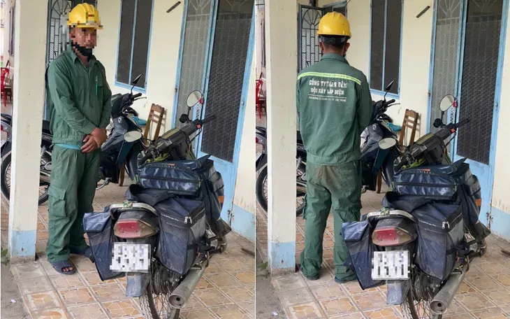 Giả c&ocirc;ng nh&acirc;n điện lực cắt trộm c&aacute;p quang giữa ban ng&agrave;y- Ảnh 1.