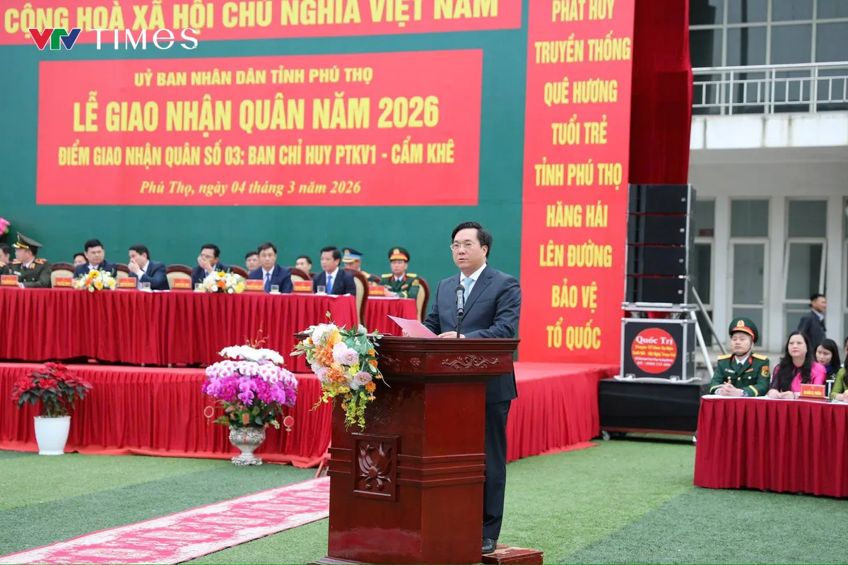 Hơn 6000 thanh niên Phú Thọ lên đường nhập ngũ Ngày hội tòng quân 2026 - Ảnh 1.