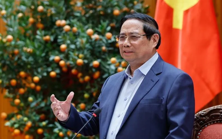 Thủ tướng Phạm Minh Chính chủ trì cuộc họp của Thường trực Chính phủ với các bộ, ngành, cơ quan về đánh giá tình hình và các kịch bản, giải pháp ứng phó với những diễn biến mới trên thế giới thời gian qua - Ảnh: VGP/Nhật Bắc