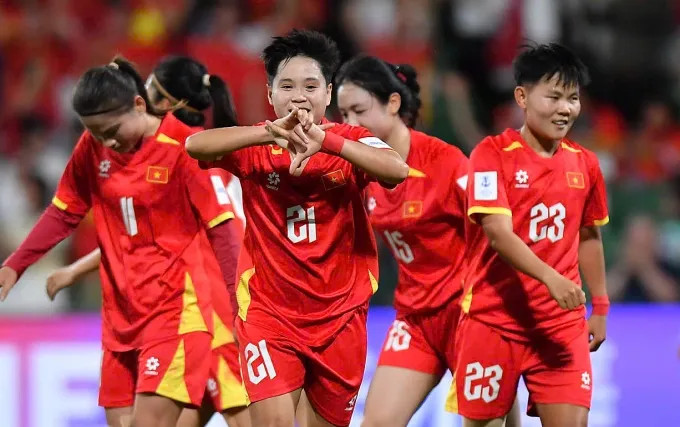 Vạn Sự lập c&uacute; đ&uacute;p, tuyển nữ Việt Nam hạ Ấn Độ ng&agrave;y ra qu&acirc;n Asian Cup 2026- Ảnh 1.