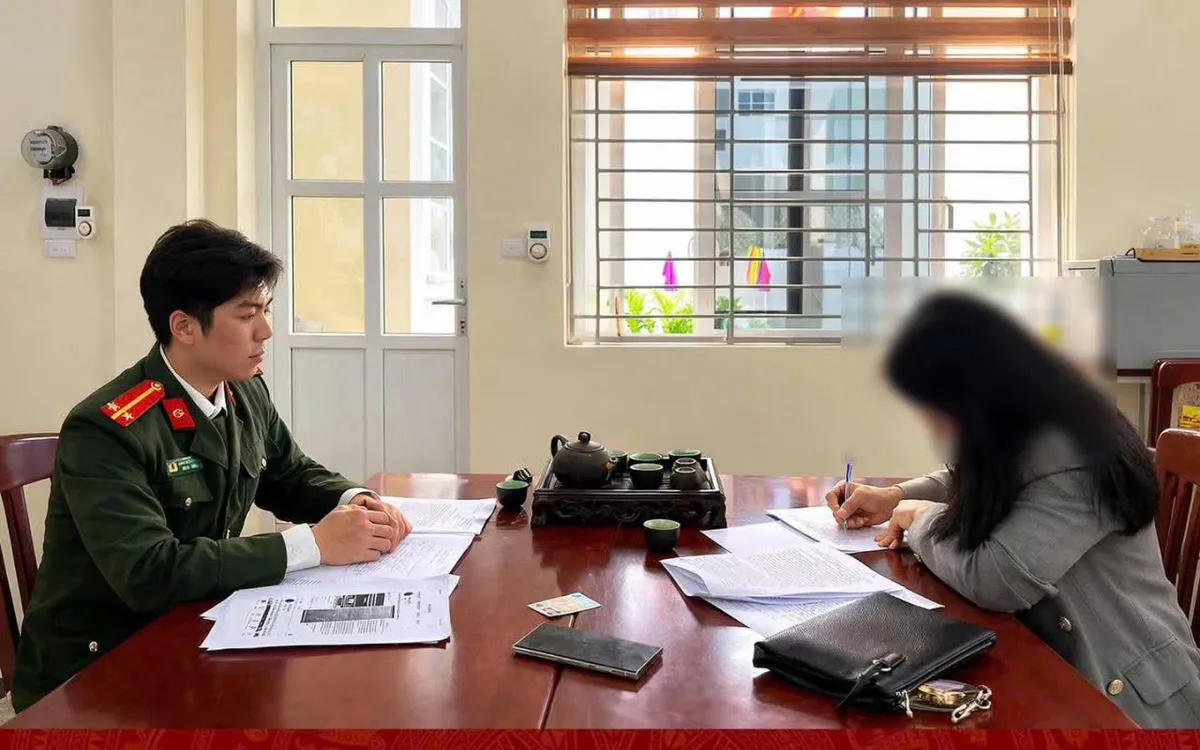 Đ.T.L tại Cơ quan Công an.