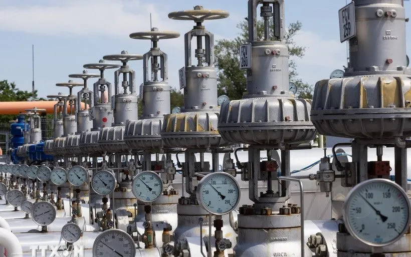 Cơ sở dự trữ khí đốt tự nhiên tại Zsana, Hungary. (Ảnh: THX/TTXVN)