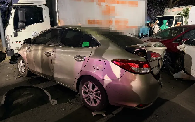 Hiện trường vụ tai nạn. (ảnh: Phùng Hiếu)