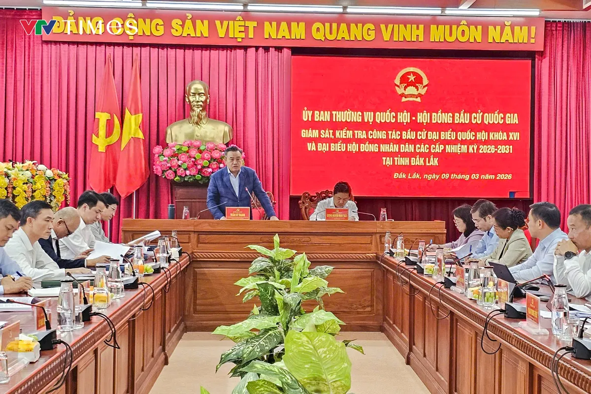 Chủ nhiệm Ủy ban Kiểm tra Trung ương Trần Sỹ kiểm tra c&ocirc;ng t&aacute;c Bầu cử tại Đắk Lắk - Ảnh 1.