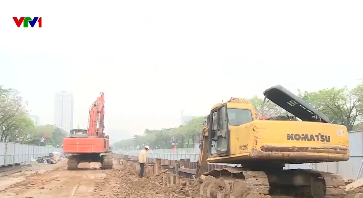 Gấp r&uacute;t thi c&ocirc;ng c&ocirc;ng tr&igrave;nh chống ngập Thụy Phương - Ảnh 2.