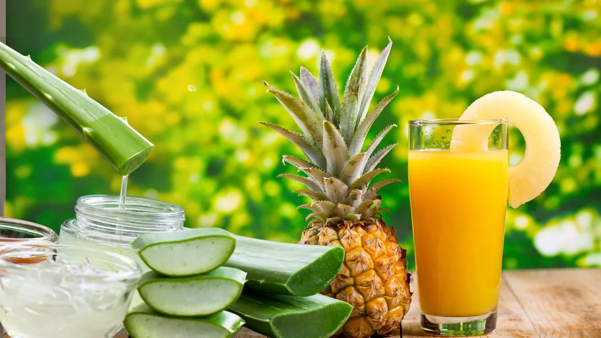 Sinh tố nha đam hỗ trợ giảm c&acirc;n v&agrave; cải thiện ti&ecirc;u h&oacute;a- Ảnh 1.