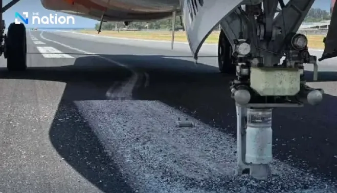 S&acirc;n bay Phuket (Th&aacute;i Lan) đ&oacute;ng cửa đường băng sau sự cố m&aacute;y bay hạ c&aacute;nh qu&aacute; mạnh - Ảnh 1.