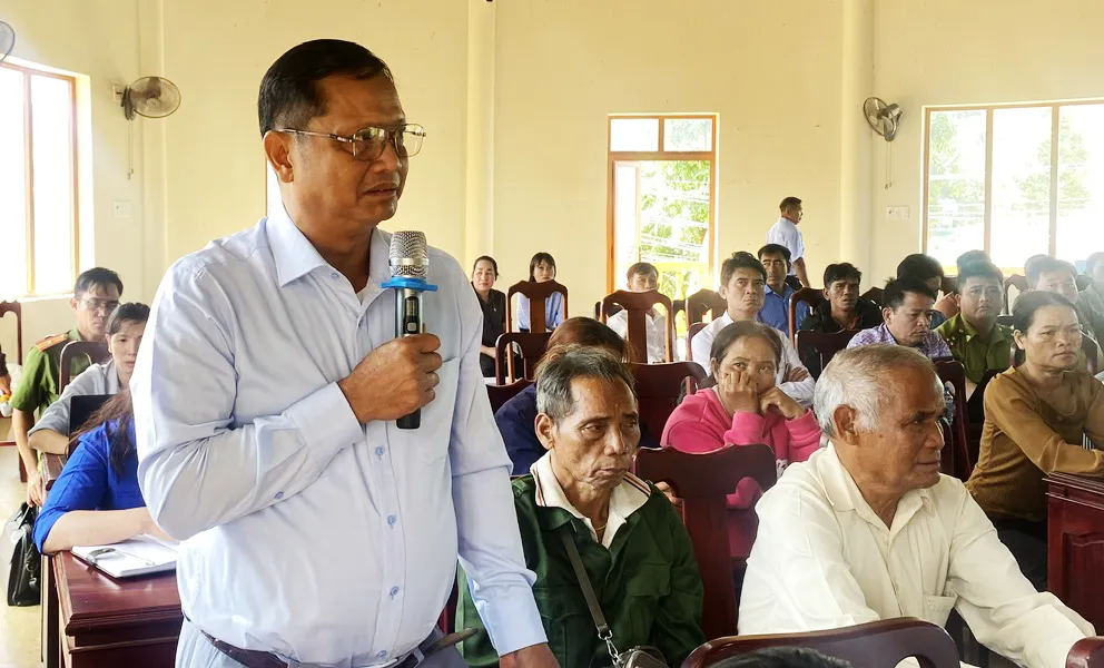 Đưa th&ocirc;ng tin bầu cử đến với đồng b&agrave;o d&acirc;n tộc thiểu số v&ugrave;ng l&otilde;i Vườn quốc gia C&aacute;t Ti&ecirc;n - Ảnh 2.